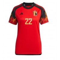Dámy Fotbalový dres Belgie Charles De Ketelaere #22 MS 2022 Domácí Krátký Rukáv